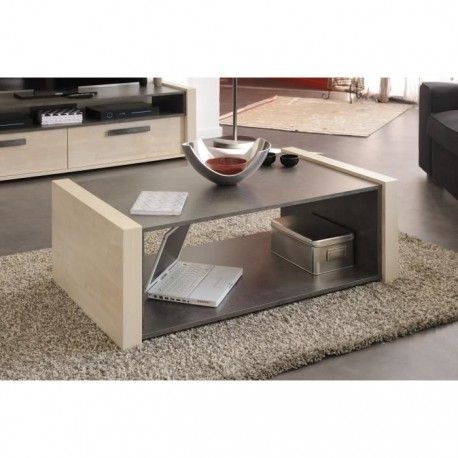 Cm Fox Cendré Décor Et Pin 100x60 Foncé Béton Table Basse 8OwPkn0