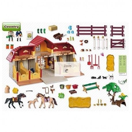 Playmobil 5221 Haras Avec Chevaux Et Enclos