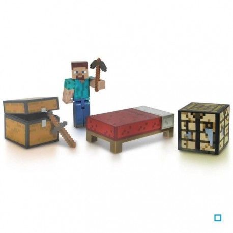 Minecraft Figurine Coffret Survie Avec Accessoires