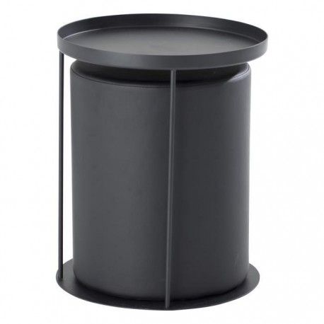 en promo thea bout de canap avec pouf intgr style contemporain en mtal laqu noir l 42 - Canape Avec Pouf Integre en promo thea bout de canap avec pouf intgr style contemporain en mtal laqu noir l 42 - Canape Avec Pouf Integre