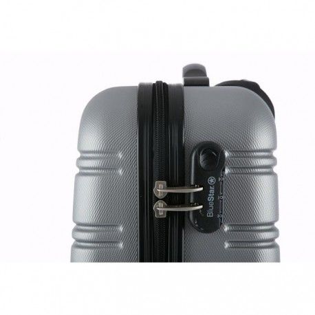 BLUESTAR Valise Cabine Rigide ABS 4 Roues 48 cm BILBAO Silver