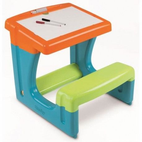 Smoby Bureau Enfant Petit Ecolier Bleu
