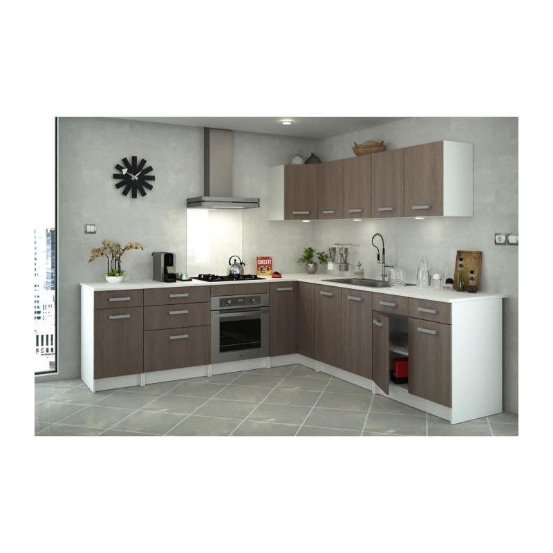 start meuble de cuisine bas d`angle avec plan de
