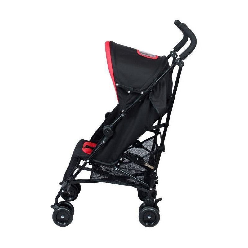 poussette noir et rouge