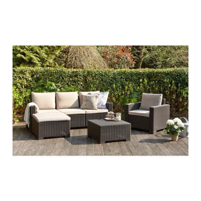 Allibert Salon De Jardin Moorea 4 Pieces Imitation