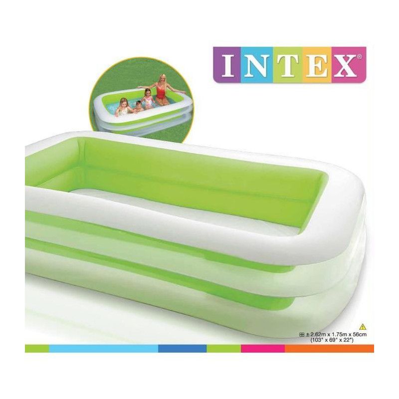 Intex Piscine Gonflable Rectangulaire Pour La Famille