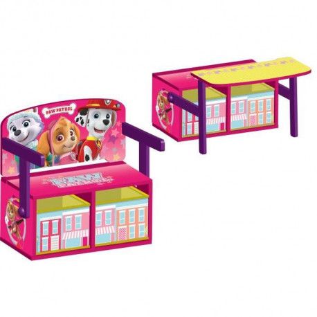 Pat Patrouille Stella Bureau Banc Enfant Convertible