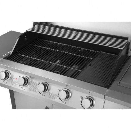 DUKE Barbecue a gaz 5 +1 feux Grille + Plancha Fonte Cookingbox Duke Barbecue à gaz 5 feux Grille + plancha