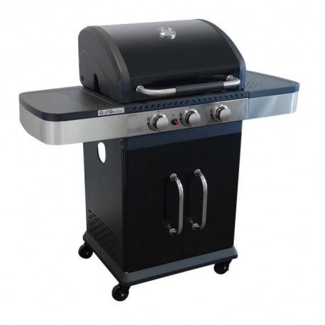 GRILL GARDEN Barbecue a gaz 3 brûleurs Fonte émaillée 51 x 39,5 cm Noir GRILL GARDEN Barbecue a gaz 3 brûleurs Fonte émaillée 51 x 39,5 cm Noir