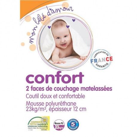 Mon Bebe D Amour Matelas Confort 60 X 1 X 10 Cm