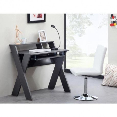Kamao Bureau Secretaire Contemporain Gris Mat L 90
