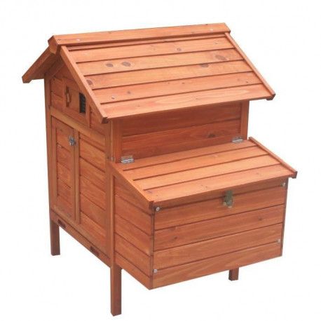 POILS u0026 PLUMES Poulailler Didier en bois 2 poules -