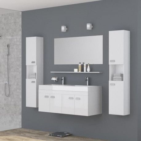 Alpos Ensemble Salle De Bain Double Vasque Avec Miroir
