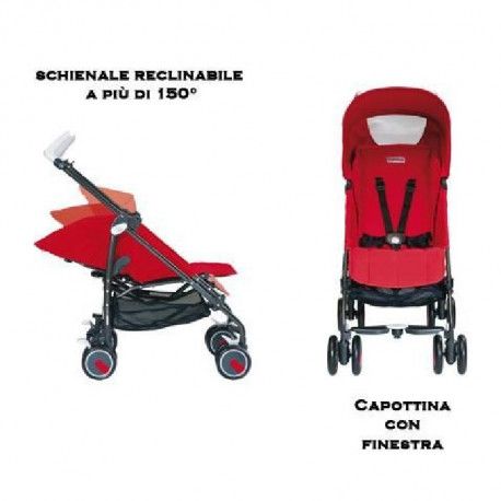 poussette peg perego rouge