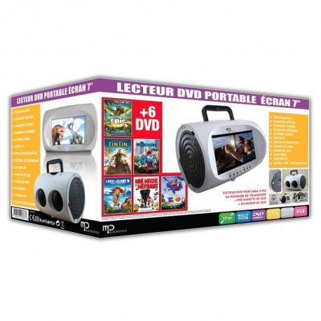 Lecteur Dvd Enfant Portable Ecran 7 5 6 Dvd Jeunesse