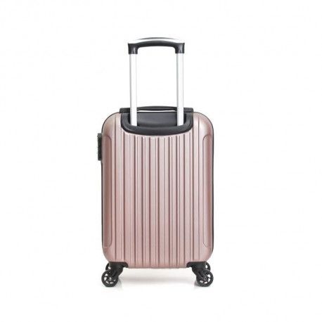 Valise Cabine Or Rosé 50x35x20 cm 4 Roues ABS HERO