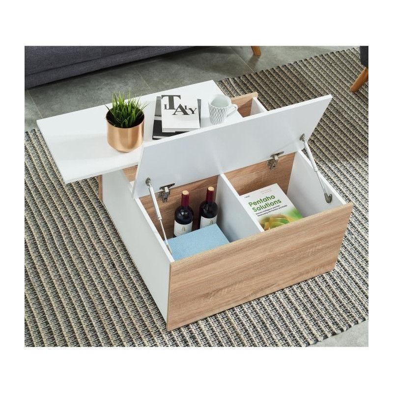 Table Scandinave Bibox Basse Et Blanc Carrée Décor 0XN8nPkwO