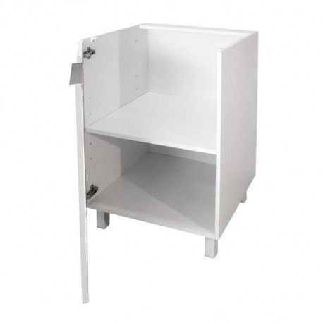 pop meuble bas de cuisine l 60 cm  blanc brillant