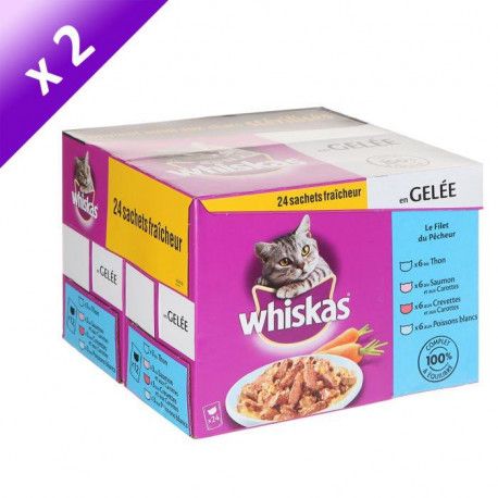 Whiskas Sachets Fraicheur En Gelee Aux Poissons Whiskas Sachets Fraicheur En Gelee Aux Poissons